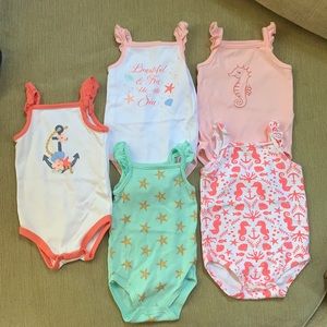 5 Hudson Baby, Baby Girl, Sleeveless Onesies, 3-6 months